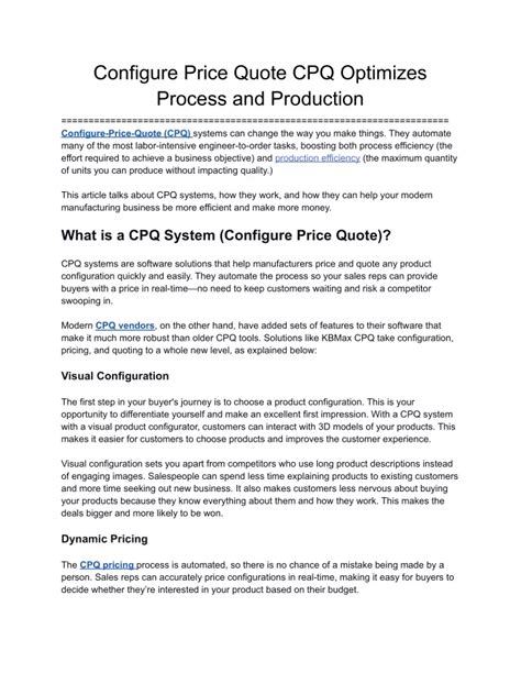 cpq quote terms|Configure Price Quote (CPQ): the definitive guide.
